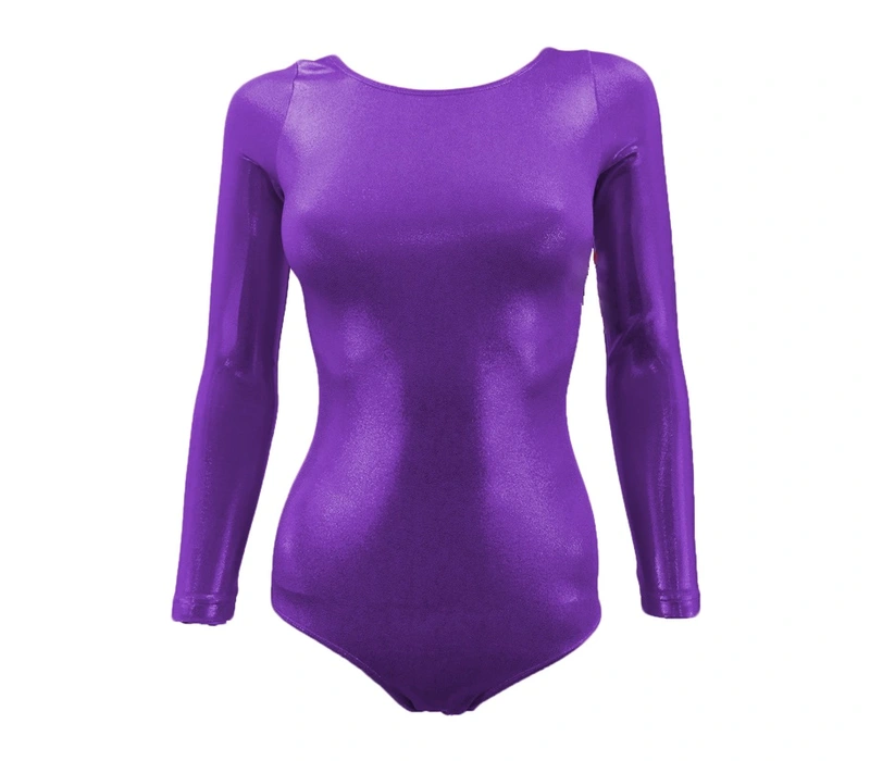 Bloch Foil, costum gimnastic cu mânecă lungă pentru copii - Argintiu flash Bloch