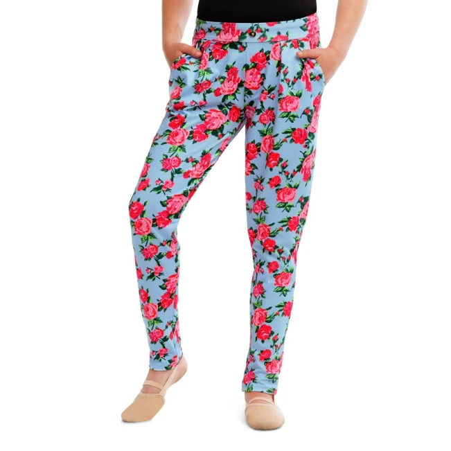 Capezio pantaloni de trening cu trandafiri Capezio pantaloni de trening cu trandafiri