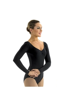 Capezio costum de balet cu mâneci lungi