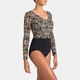 Capezio Rococo Riche Lond Sleeve Leotard, costum de balet Capezio Rococo Riche Lond Sleeve Leotard, costum de balet