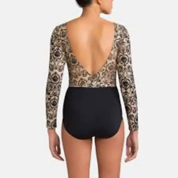 Capezio Rococo Riche Lond Sleeve Leotard, costum de balet Capezio Rococo Riche Lond Sleeve Leotard, costum de balet