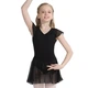 Capezio flutter sleeve dress, costum de balet cu fustă