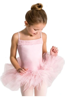 Capezio Ruffle Yoke, costum de balet pentru copii cu fusta tutu