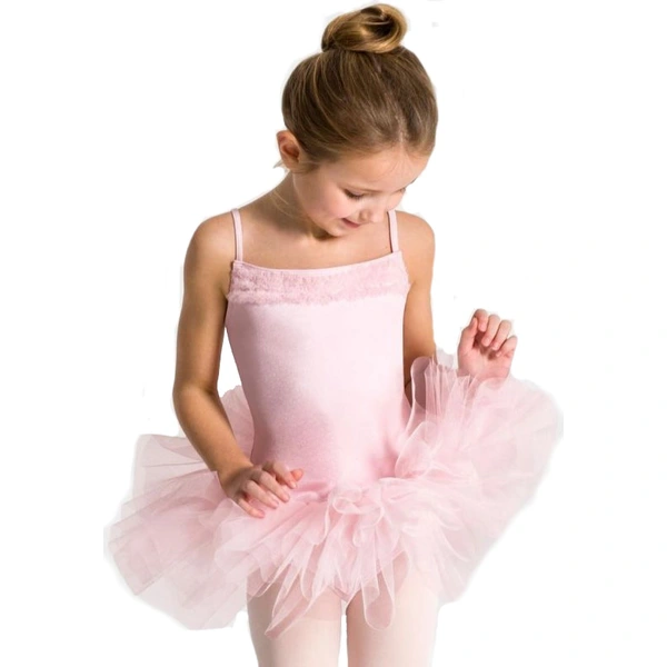 Capezio Ruffle Yoke, costum de balet pentru copii cu fusta tutu