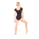 Capezio TC0054W, costum de balet cu mânecă scurtă și curea
