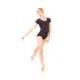 Capezio TC0054W, costum de balet cu mânecă scurtă și curea
