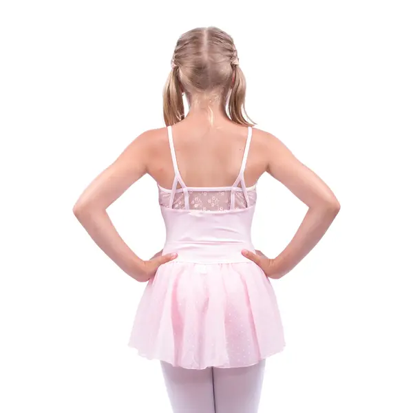 Capezio Daisy Cami Leotard, costum cu bretele subţiri cu dantelă