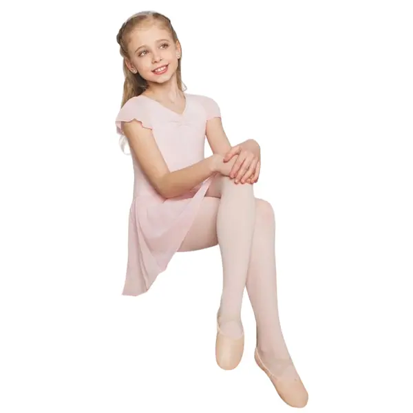 Capezio flutter sleeve dress, costum de balet cu fustă