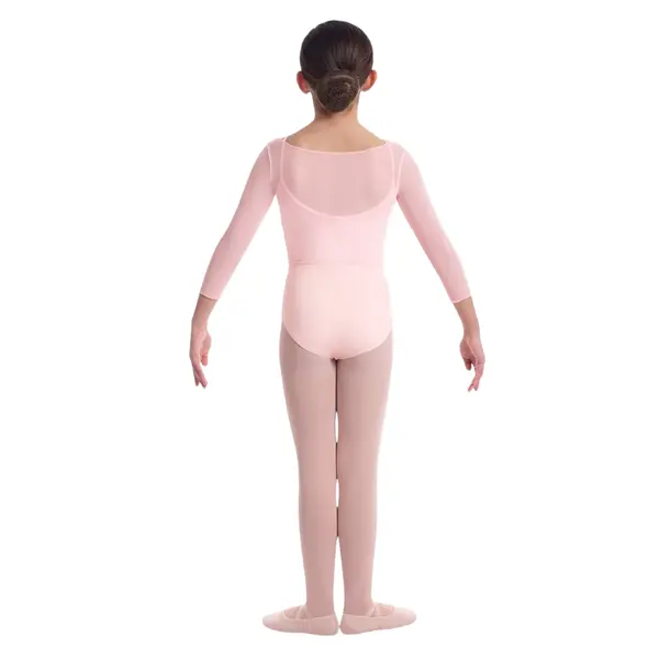 Mirella plain mesh M744C, top cu mâneci trei sferturi