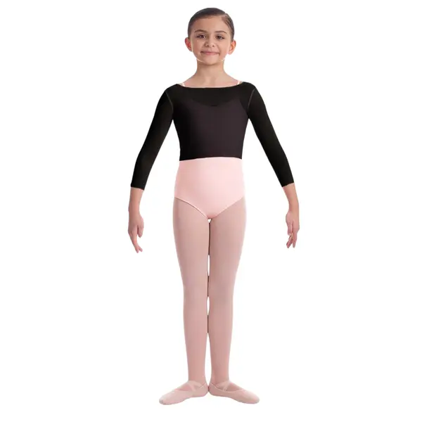 Mirella plain mesh M744C, top cu mâneci trei sferturi