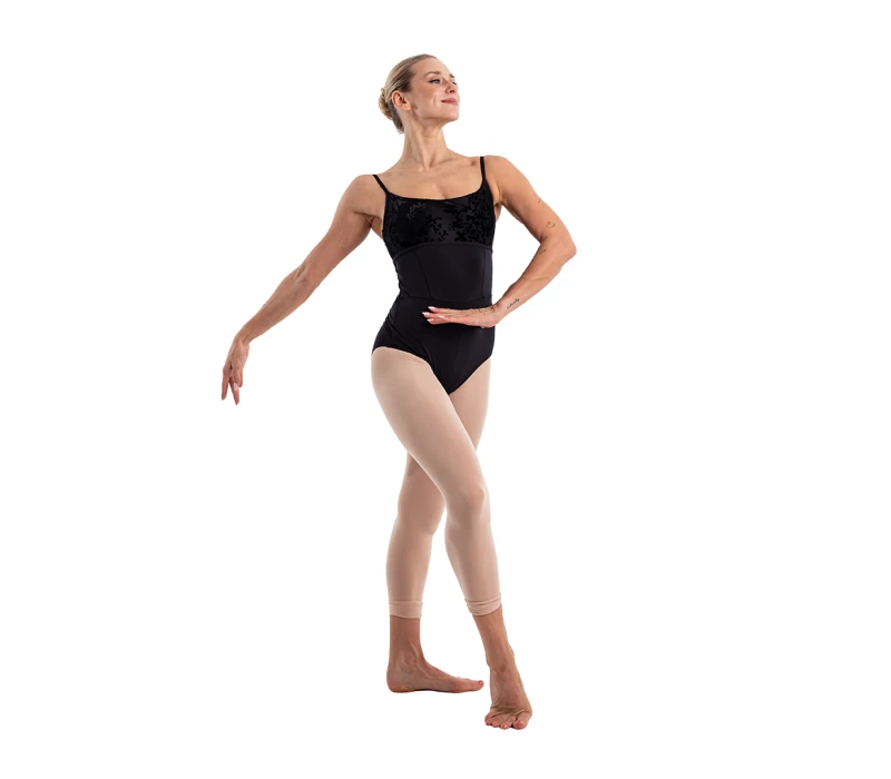 Capezio Elsa, body pentru femei cu bretele subțiri Capezio Elsa, body pentru femei cu bretele subțiri - Negru