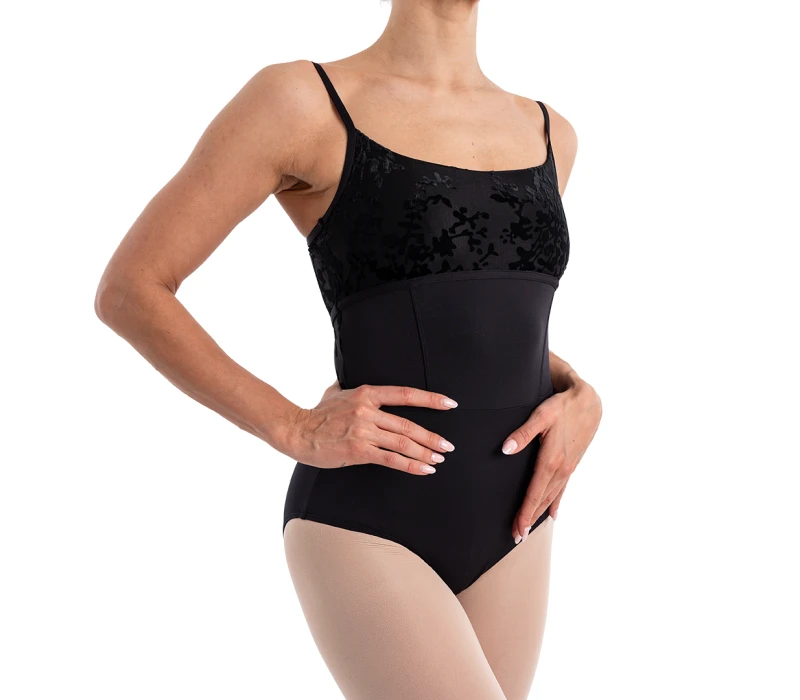 Capezio Elsa, body pentru femei cu bretele subțiri - Negru Capezio Elsa, body pentru femei cu bretele subțiri - Negru