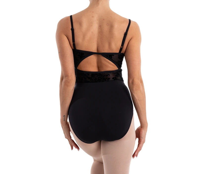 Capezio Elsa, body pentru femei cu bretele subțiri Capezio Elsa, body pentru femei cu bretele subțiri - Negru