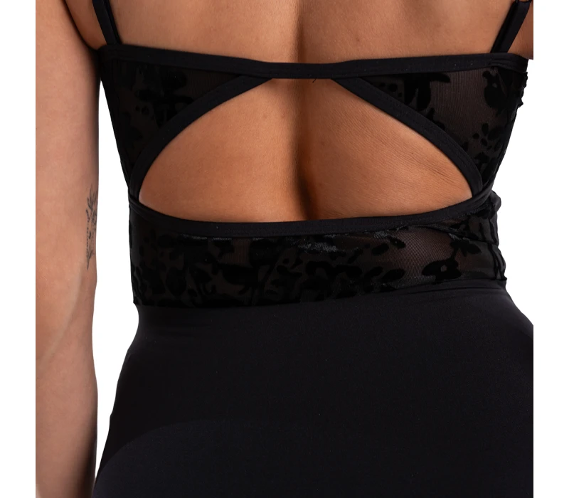 Capezio Elsa, body pentru femei cu bretele subțiri Capezio Elsa, body pentru femei cu bretele subțiri - Negru