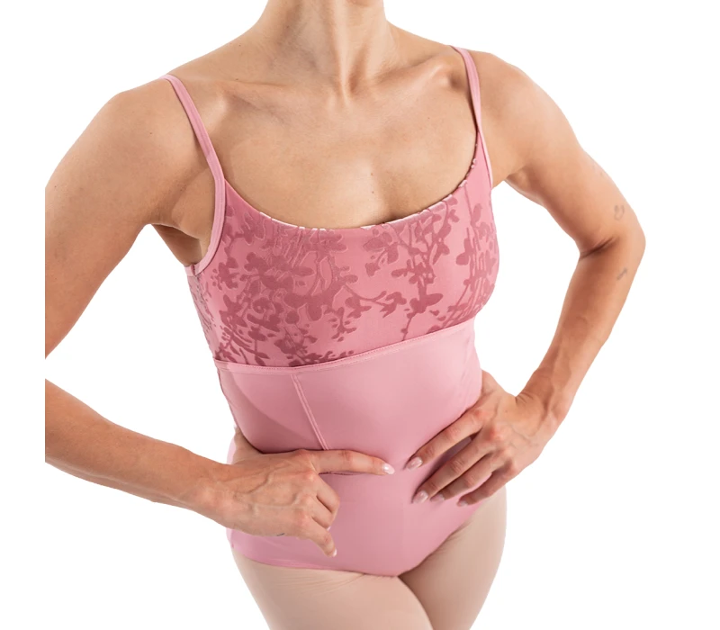 Capezio Elsa, body pentru femei cu bretele subțiri Capezio Elsa, body pentru femei cu bretele subțiri - Roz pudrat Capezio