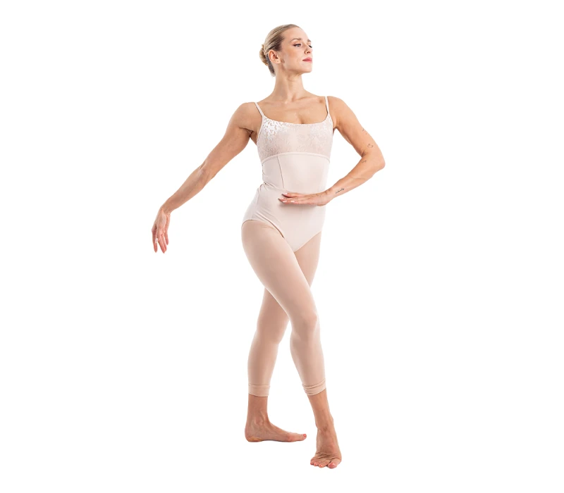 Capezio Elsa, body pentru femei cu bretele subțiri Capezio Elsa, body pentru femei cu bretele subțiri - Gri cristal Capezio