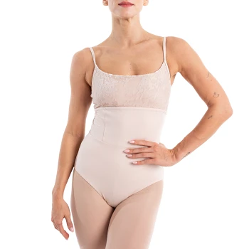 Capezio Elsa, body pentru femei cu bretele subțiri - Gri cristal Capezio