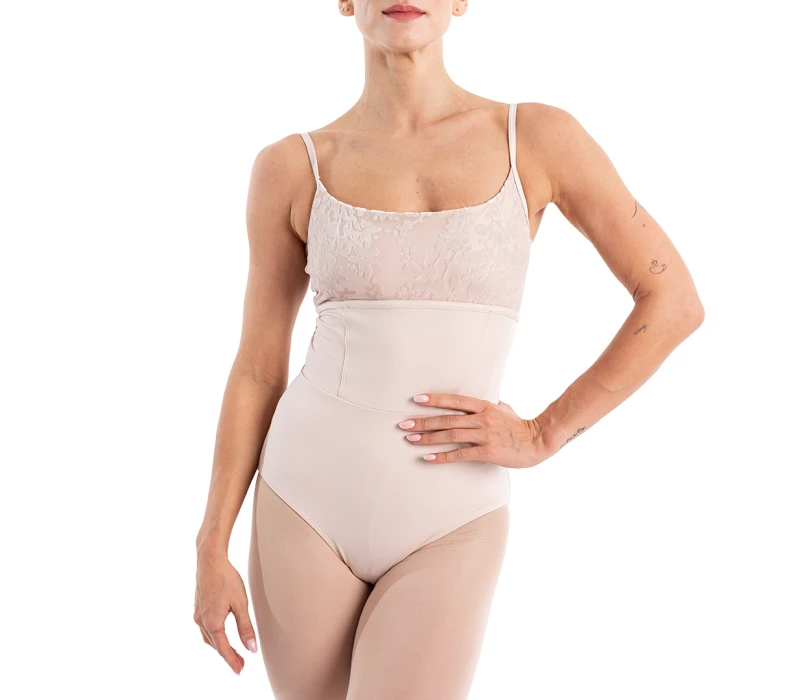 Capezio Elsa, body pentru femei cu bretele subțiri - Gri cristal Capezio Capezio Elsa, body pentru femei cu bretele subțiri - Gri cristal Capezio