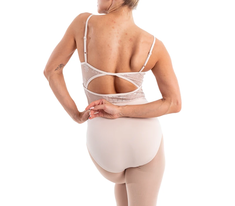 Capezio Elsa, body pentru femei cu bretele subțiri Capezio Elsa, body pentru femei cu bretele subțiri - Gri cristal Capezio