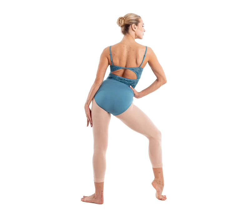 Capezio Elsa, body pentru femei cu bretele subțiri Capezio Elsa, body pentru femei cu bretele subțiri - Albastru furtună Capezio