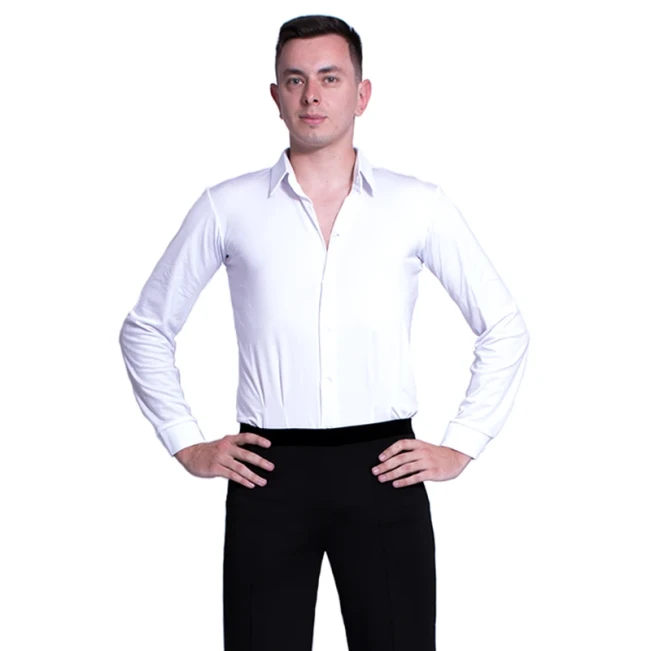 Cămașă-body bărbătească basic pentru dansuri de societate Cămașă-body bărbătească basic pentru dansuri de societate