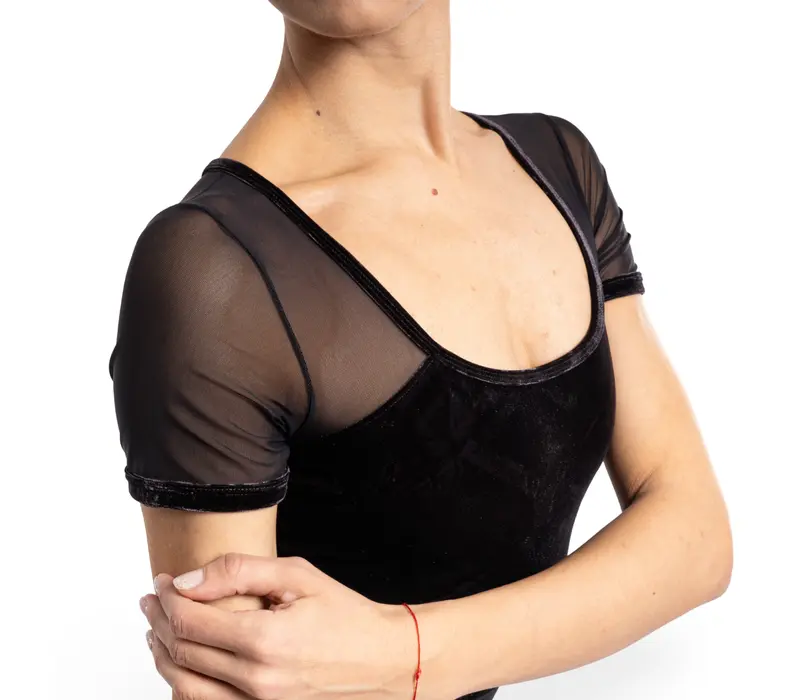 Bloch Anna cap sleeve leotard, dres pentru femei - Negru