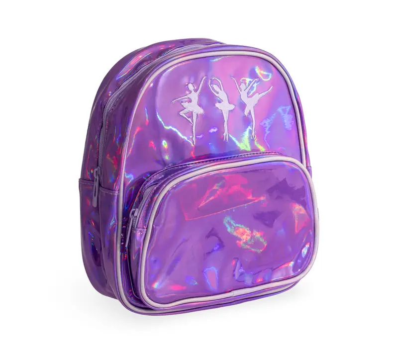 Bloch Ballerina Backpack, rucsac pentru fete cu model curcubeu - Liliac irizat