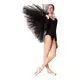 Bloch Belle, 6-straturi tutu fusta de balet - Negru