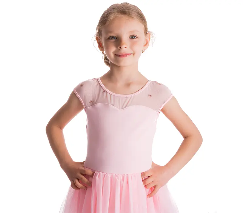 Bloch Dutchess, dres pentru copii cu fustiță tutu - Roz candy Bloch Dutchess, dres pentru copii cu fustiță tutu - Roz candy