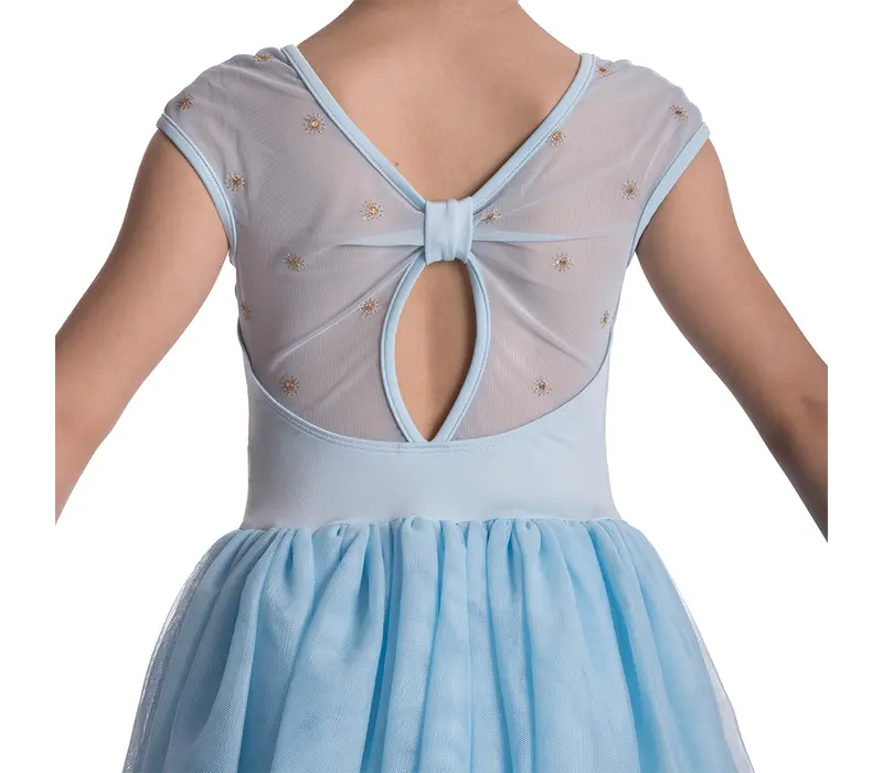 Bloch Dutchess, dres pentru copii cu fustiță tutu - Albastru pastel Bloch