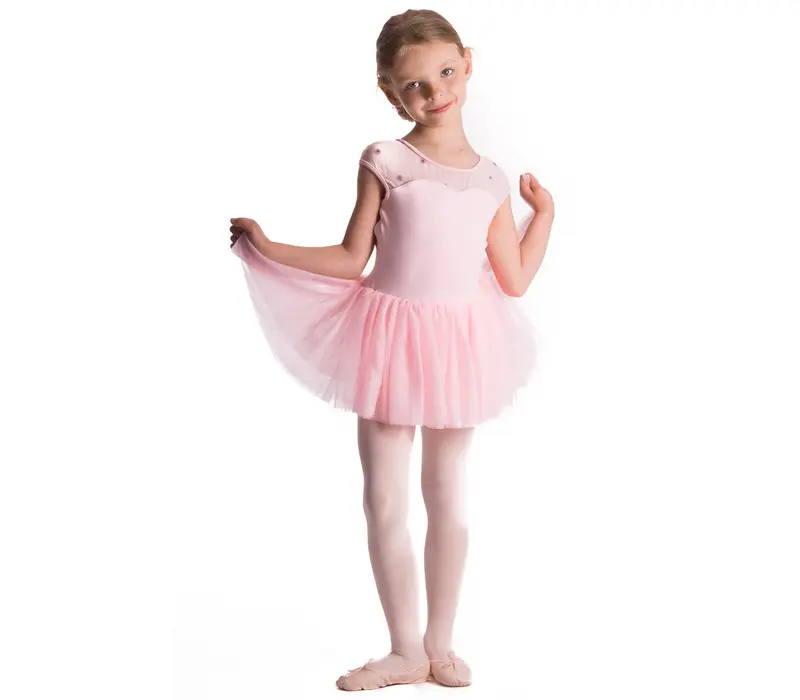 Bloch Dutchess, dres pentru copii cu fustiță tutu - Roz candy Bloch Dutchess, dres pentru copii cu fustiță tutu - Roz candy