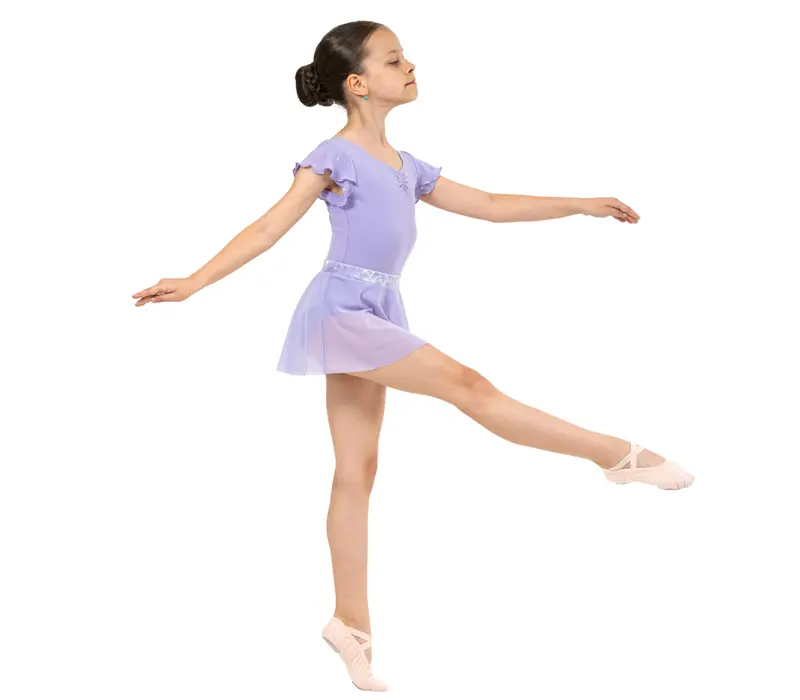 Bloch Scarlett dres cu mâneci bufante pentru fete - Liliac