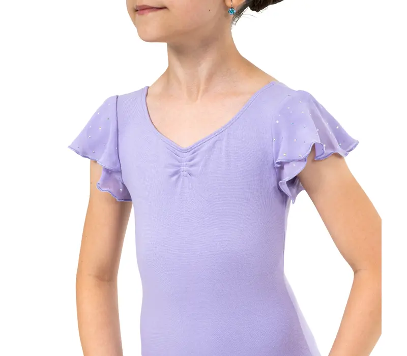 Bloch Scarlett dres cu mâneci bufante pentru fete - Liliac