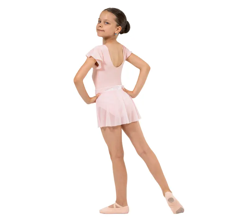 Bloch Scarlett dres cu mâneci bufante pentru fete - Roz deschis Bloch