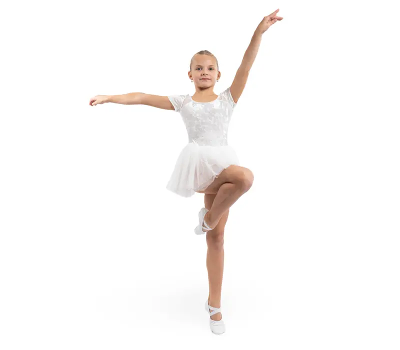 Bloch Delilah, dres pentru fetiţe cu fustiţă tutu - Alb