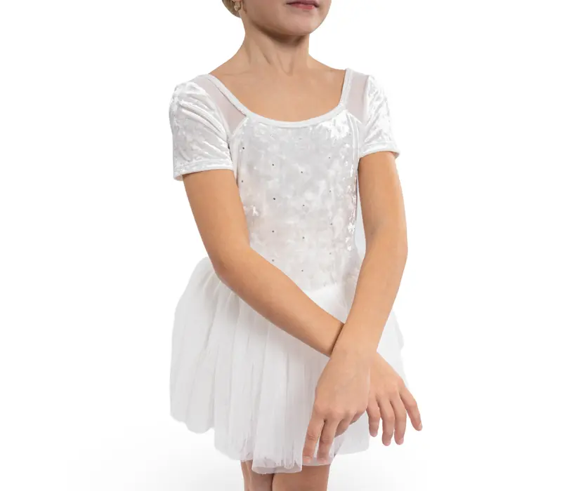 Bloch Delilah, dres pentru fetiţe cu fustiţă tutu - Alb