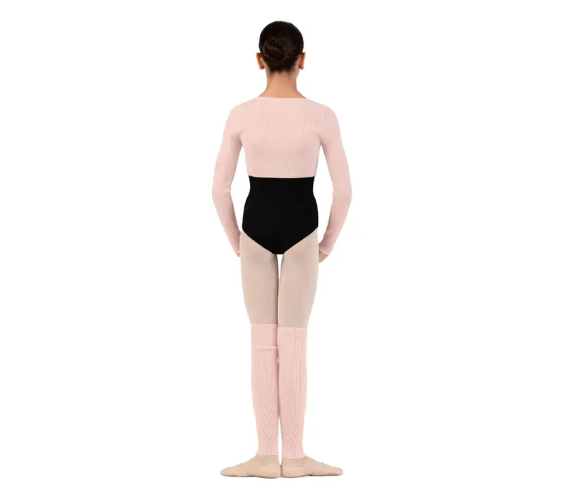 Bloch rib legwarmers, jambiere tricotate pentru copii - Roz deschis Bloch