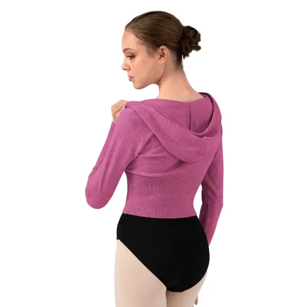 Bloch Cropped Knit Full Zip Hoodie, hanorac de damă cu glugă Bloch Cropped Knit Full Zip Hoodie, hanorac de damă cu glugă