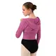 Bloch Cropped Knit Full Zip Hoodie, hanorac de damă cu glugă Bloch Cropped Knit Full Zip Hoodie, hanorac de damă cu glugă
