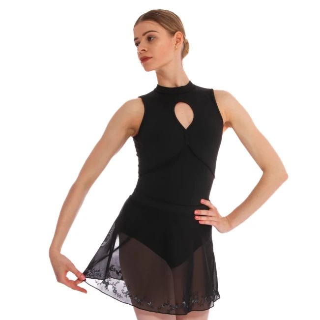 Bloch Hana Floral mesh skirt, fustă pentru femei cu elastic în talie Bloch Hana Floral mesh skirt, fustă pentru femei cu elastic în talie