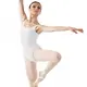 Bloch Ballerina, costum de balet cu bretele late - Alb