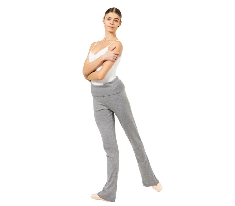 Bloch Flare Pant Rollover, pantaloni tricotati pentru dame Bloch Flare Pant Rollover, pantaloni tricotati pentru dame - Gri Bloch