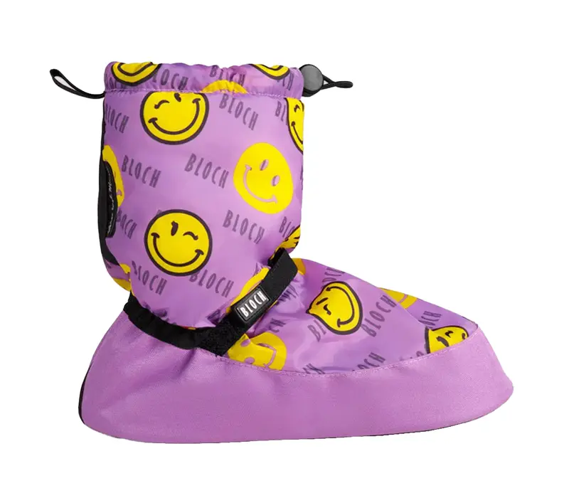 Bloch crazy printed booties, încălţăminte pentru încălzire - Smiley Print Bloch