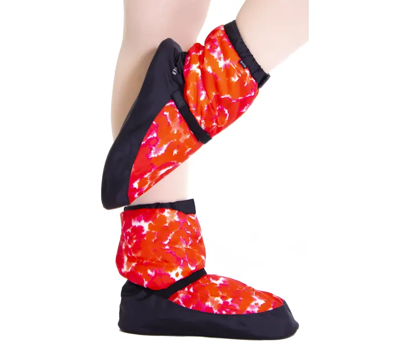 Bloch booties imprimate editie limitata, pentru copii - Tie dye red