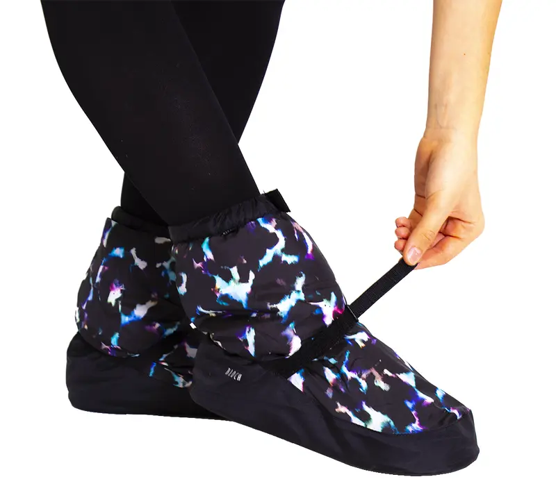 Bloch booties imprimate, pentru adulți - Tie dye black