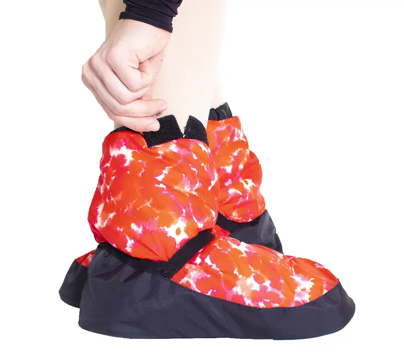 Bloch booties imprimate, pentru adulți - Tie dye red