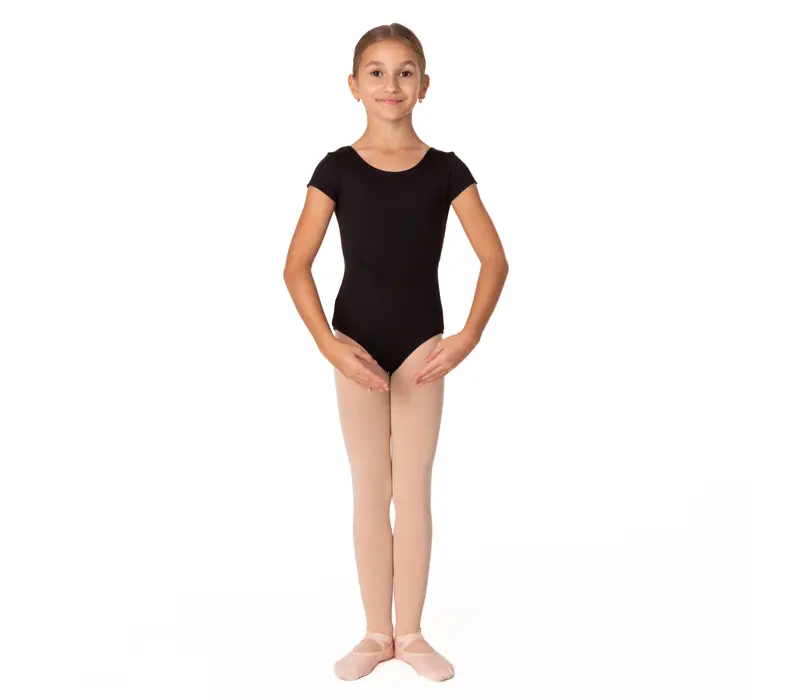 Bloch Dujour, dres cu mâneci scurte pentru fete - Negru