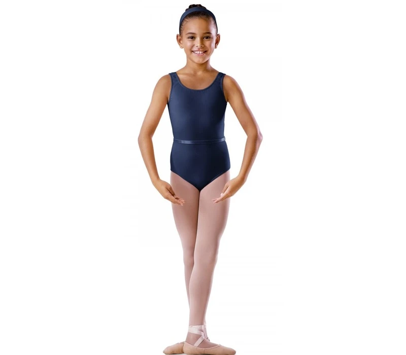 Bloch BU101C, costum de balet cu bretele late - Albastru navy bloch