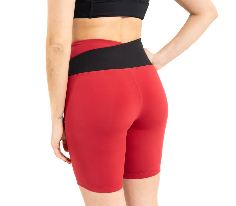 Capezio C'est La Vie Enchante Bike Short,  pantaloni scurţi pentru dame cu lungime până la coapse - Roșu scarlet Capezio