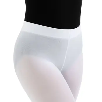Capezio ultra soft Footed Tight, ciorapi de fete cu talpa plină - Alb